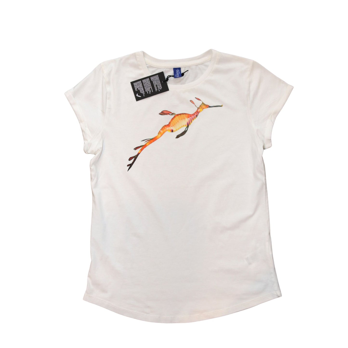 Ladies T Shirt - Weedy Seadragon on White