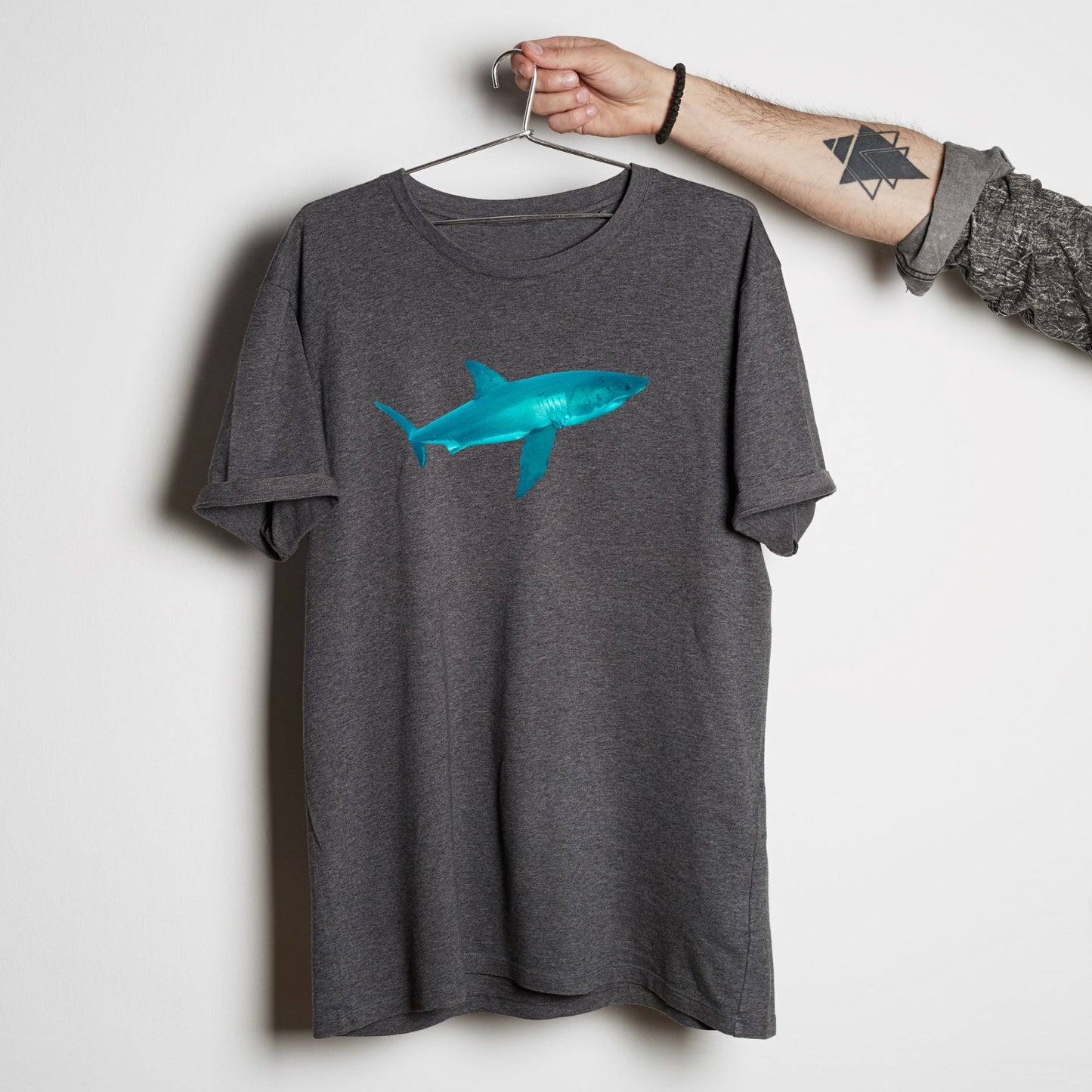 Unisex T Shirt - Shark on Charcoal