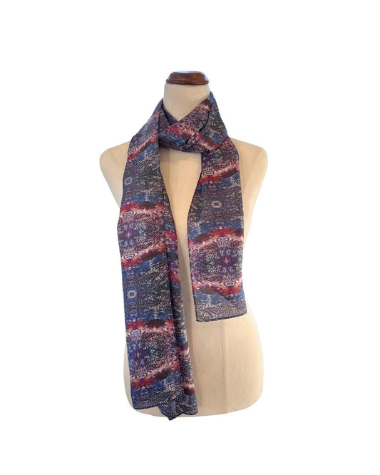Silk Scarf - Undercurrent - Benni Marine Designs
