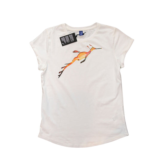 Ladies T Shirt - Weedy Seadragon on White