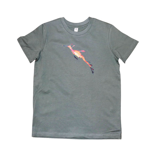 Kids T Shirt - Weedy Seadragon on Sage