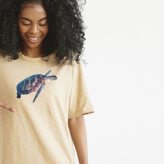 T Shirt - Turtle on Ecru