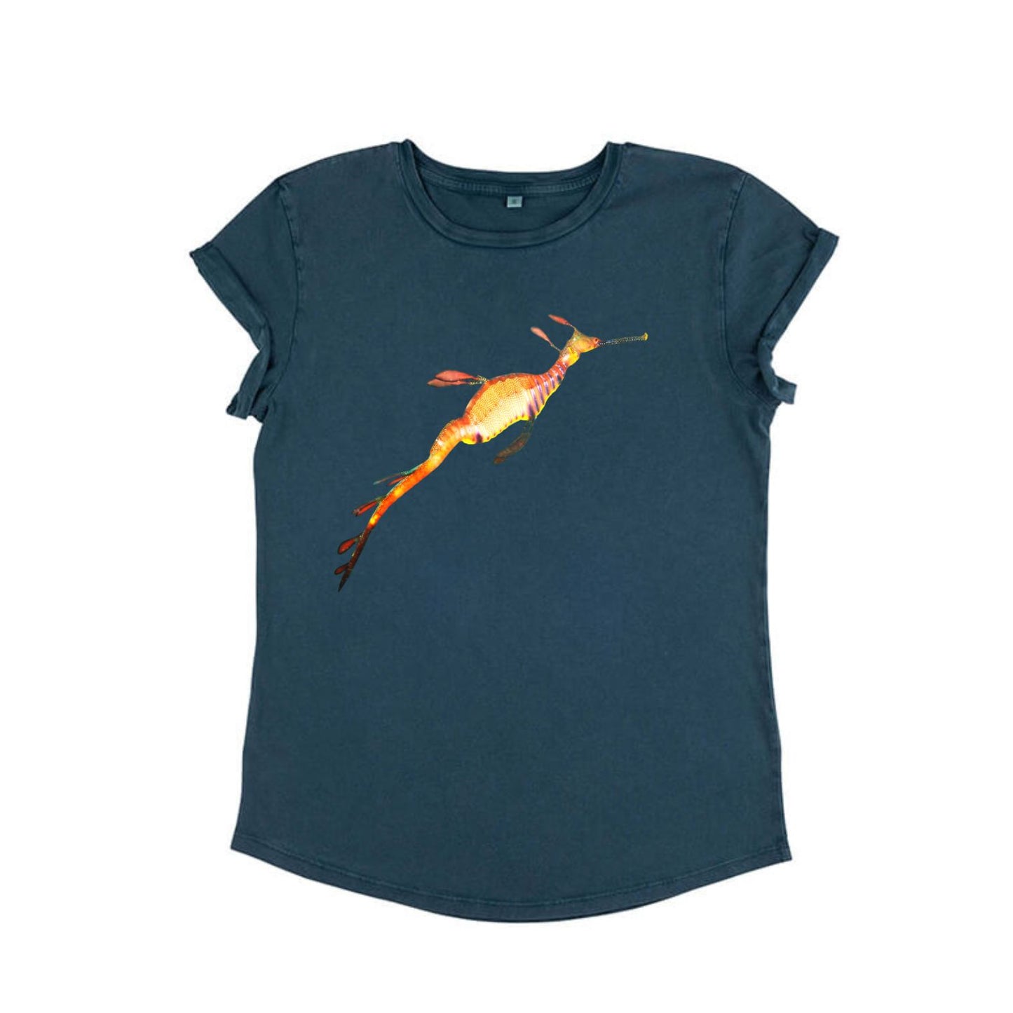 Ladies T Shirt - Weedy Seadragon on Denim