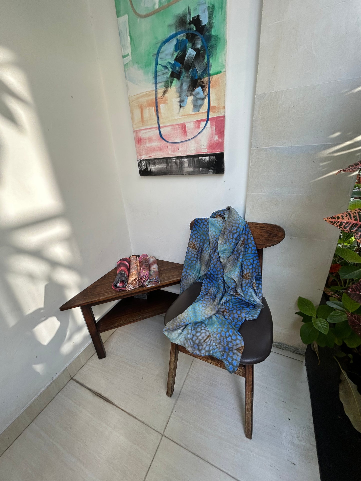 Bamboo Sarong - Ocean with Amber