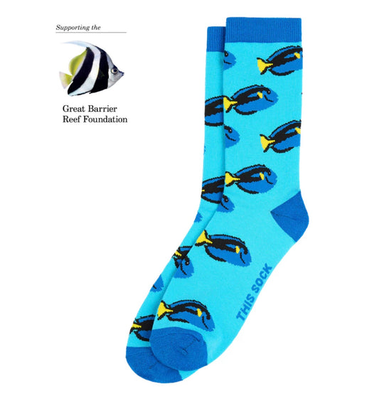 Regal Blue Tang Sock