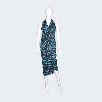 Bamboo Sarong - Blue Drama - Benni Marine Designs