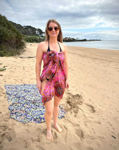 Bamboo Sarong - In the Pink - Benni Marine Designs