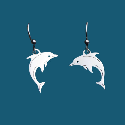 Dolphin Drop Earrings - Benni Marine Designs