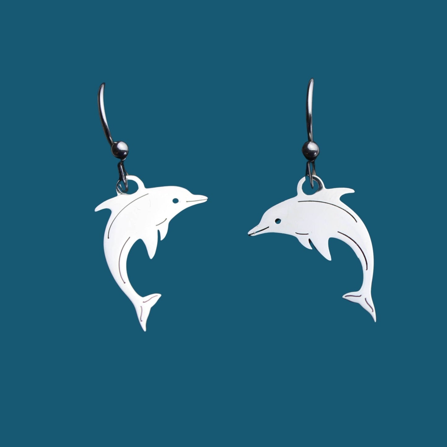 Dolphin Drop Earrings - Benni Marine Designs