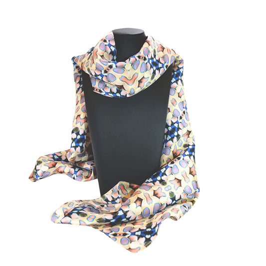 Peached Silk Scarf - Whimsy - Benni Marine Designs