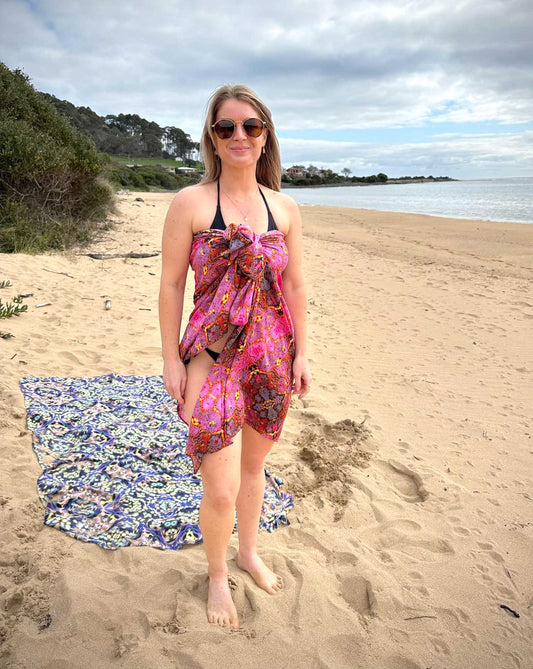 Bamboo Sarong - In the Pink