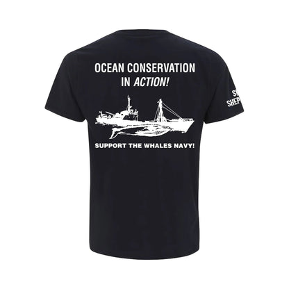 Sea Shepherd Classic Whale Navy T - Benni Marine Designs