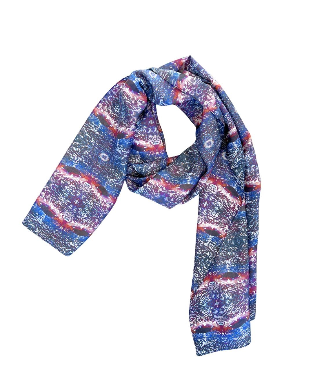 Silk Scarf - Undercurrent - Benni Marine Designs