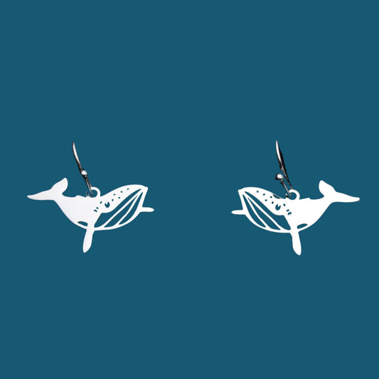 Whale Drop Earrings - Benni Marine Designs